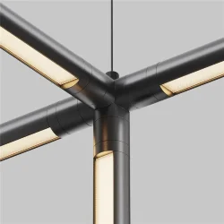 Х-образный вертикальный коннектор для системы Shelf без ввода питания (Черный)