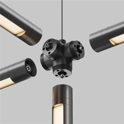 Х-образный вертикальный коннектор для системы Shelf без ввода питания (Черный) - фото 4