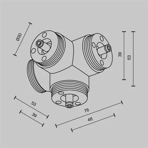 Х-образный вертикальный коннектор для системы Shelf без ввода питания (Черный) - фото 5