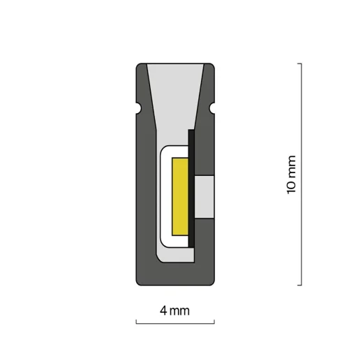 Гибкий неон 10x4 24В 9,6 Вт/м Red IP67 5м (Белый) - фото 6