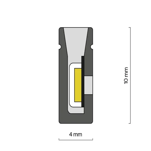Гибкий неон 10x4 24В 9,6 Вт/м Red IP67 5м (Белый) - фото 6