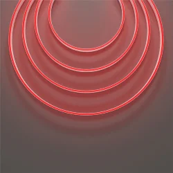 Гибкий неон 10x4 24В 9,6 Вт/м Red IP67 5м (Белый)