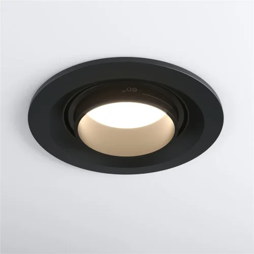 Встраиваемый светодиодный светильник с регулировкой угла освещения 9920 LED 15W 4200K черный - фото 4