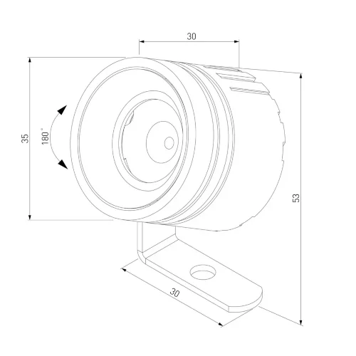 Уличный поворотный светодиодный светильник Landscape (35190/S) черный 35190/S - фото 5