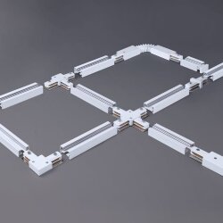 Коннектор X-образный для однофазного шинопровода белый TRC-1-1-X-WH (039585)