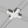 Коннектор X-образный для однофазного шинопровода белый TRC-1-1-X-WH - фото