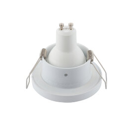 Встраиваемый светильник влагозащ., IP 44, 50 Вт, GU10, белый, алюминий, Denkirs DK3012-WH