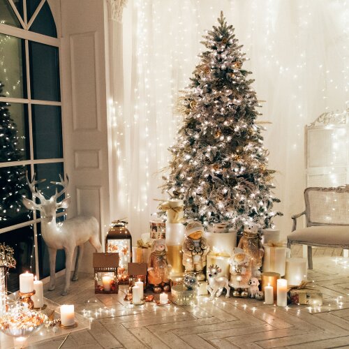 Праздничная гирлянда нить белый 5м IP20 - фото 1