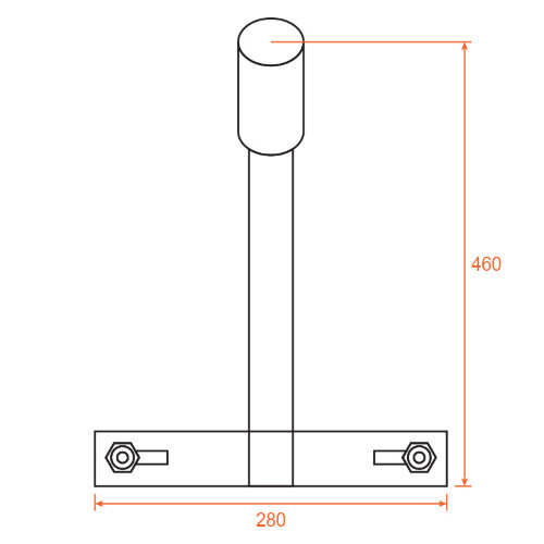 Кронштейн приставной для консольного светильника К1П-0,3-0,35-1-0,12х0,6-С - фото 5.