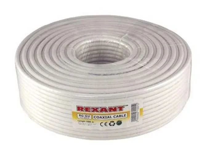 Кабель RG-6U+CU Cu/AL/Cu 48х0.12 75 Ом бухта Б (м) REXANT 01-2221 - фото 2