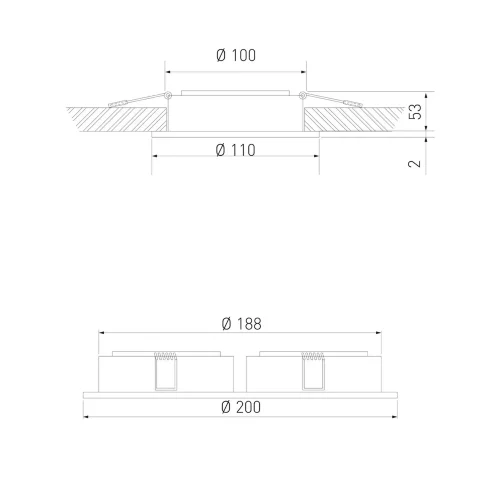 Алюминиевый точечный светильник 1071/2 MR16 WH белый - фото 3
