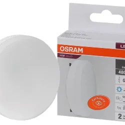 Лампа светодиодная таблетка GX53 LV 6SW/6500K (=50W) 230V | LED Value 2Y GX | - OSRAM