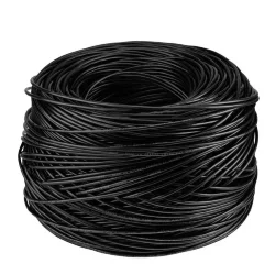 Кабель витая пара U/UTP кат.5E 4х2х24AWG solid CU PE Outdoor черн. (м) Rexant 01-0045