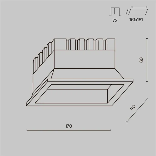 Встраиваемый светильник Okno 3000-4000-6000K 24W 100° IP 44 (Белый) - фото 7