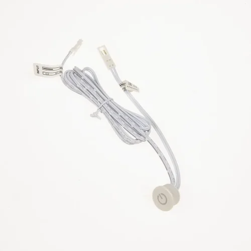 Переключатель сенсорный JM-LP-9027 P737 (DC12/24V, 24W, белый с белой подсветкой, Dотв. 17мм, IP44) - фото I