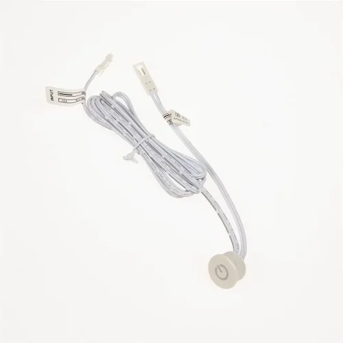 Переключатель сенсорный JM-LP-9027 P737 (DC12/24V, 24W, белый с белой подсветкой, Dотв. 17мм, IP44) - фото I