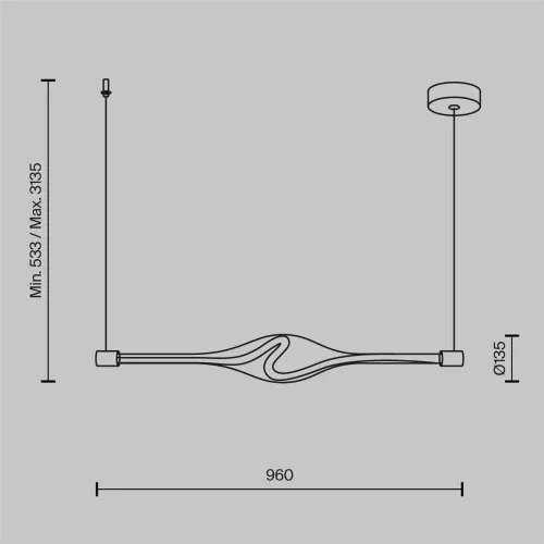 Подвесной светильник Виток / Loop 3000К 23Вт (Латунь) MOD290PL-L23BS3K - фото 2