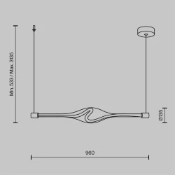 Подвесной светильник Виток / Loop 3000К 23Вт (Латунь) MOD290PL-L23BS3K