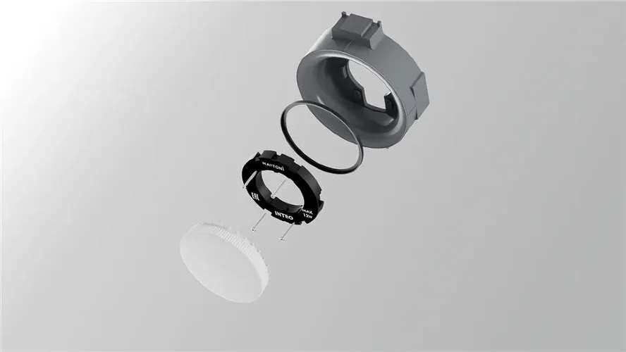 Встраиваемый светильник Intro для натяжного(ПВХ) потолка GX53 12Вт (Черный) - фото 8