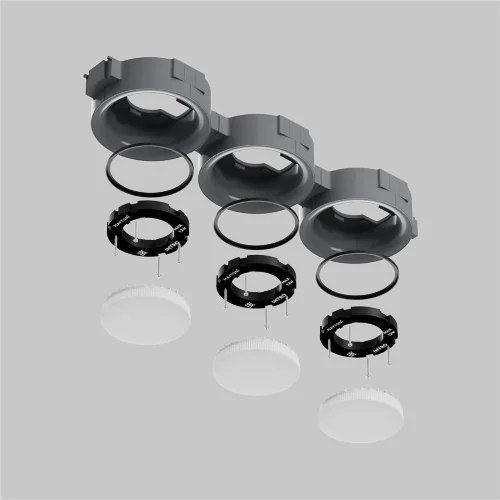 Встраиваемый светильник Intro для натяжного(ПВХ) потолка GX53 12Вт (Черный) - фото 13