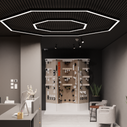 Светильник WOLTA PRO КОНТУР ГЕКСА ДСО03-108-500-6К-Б Матовый