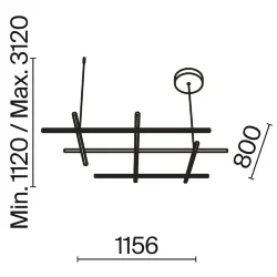 Подвесной светильник Radiance 3000К 80Вт (Золото)