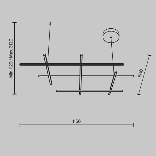 Подвесной светильник Radiance 3000К 80Вт (Золото) - фото 18