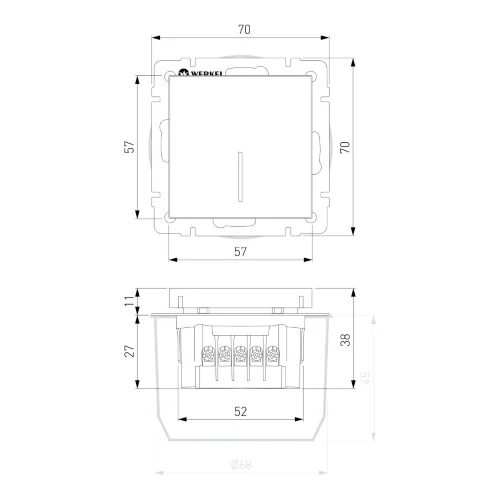 Умный сенсорный выключатель одноклавишный W4510606 - фото 9
