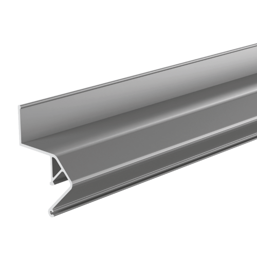 Профиль алюминиевый теневой WOLTA WAP-I-30/43/3000-A встраиваемый серый 30х43х3000мм для натяжных потолков (под гарпун) - фото 1.