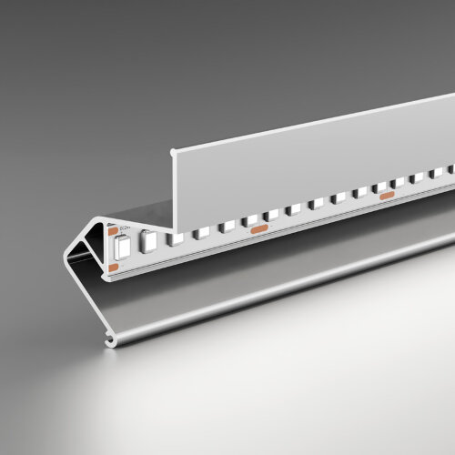 Профиль алюминиевый теневой WOLTA WAP-I-30/43/3000-A встраиваемый серый 30х43х3000мм для натяжных потолков (под гарпун) - фото 5.