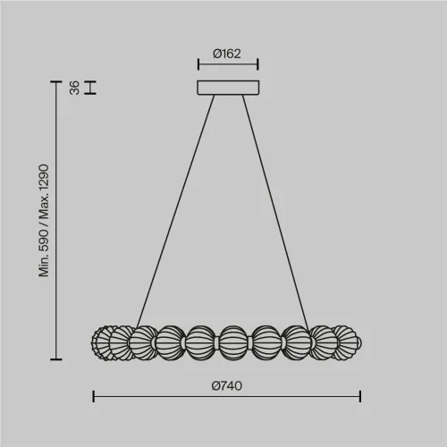 Подвесной светильник Amulet 4000K 26Вт (Хром) - фото 2