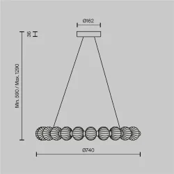 Подвесной светильник Amulet 4000K 26Вт (Хром)