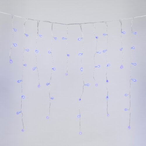 ULD-B6007-200-STK BLUE IP44 Бахрома светодиодная со статическим свечением, 6м, Соединяемая, 200 светодиодов, Синий свет, Провод прозрачный - фото 3