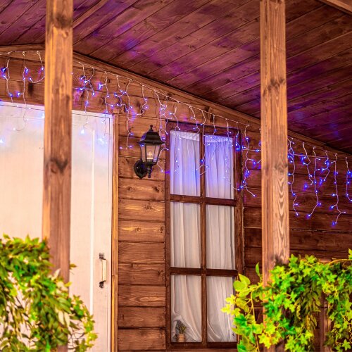 ULD-B6007-200-STK BLUE IP44 Бахрома светодиодная со статическим свечением, 6м, Соединяемая, 200 светодиодов, Синий свет, Провод прозрачный - фото 11