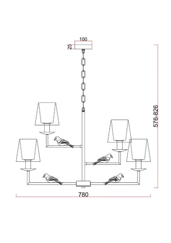 Люстра FR5270PL-06W Комфи / Comfy E14x6 (Белый) FR5270PL-06W - фото 7