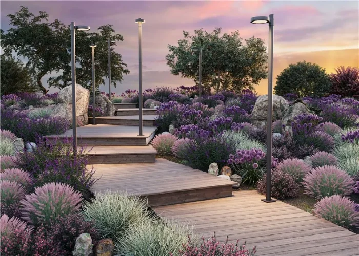 Парковый светильник Dion 3000К 50Вт IP 65 (Графит) - фото 10