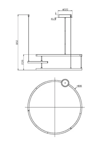 Подвесной светильник Line 3000-4000К 45Вт (Черный) - фото 2