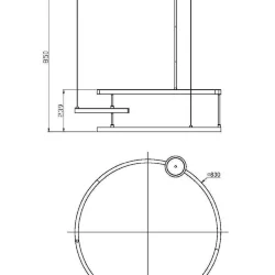 Подвесной светильник Line 3000-4000К 45Вт (Черный)