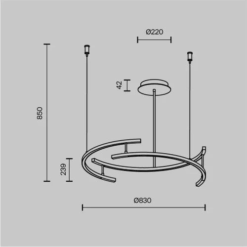 Подвесной светильник Line 3000-4000К 45Вт (Черный) - фото 10