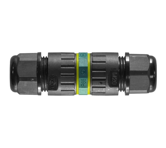 Муфта соединительная для 2-х кабелей 3pin/3pin, M20, винтовые зажимы, IP68 - фото 2