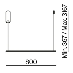 Подвесной светильник Halo 3000-4000К 10Вт (Черный)