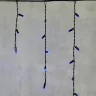Гирлянда Бахрома с Колпачком 3,1 x 0,5 м Синяя 220В, 120 LED, Провод Черный ПВХ, IP65. Фото 2.