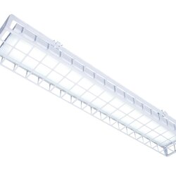 Накладной светодиодный светильник для спортзалов с защитной решеткой 60 Вт IP65 1280х250х95 мм 6000К Опал