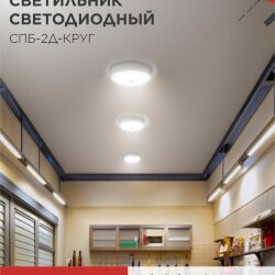Светильник светодиодный СПБ-2Д-КРУГ 24Вт 230В 4000К 1700Лм 310мм с настраиваемым датчиком белый IN HOME