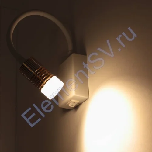 Светильник светодиодный прикроватный DH15 (220V, 5W, warm white, белый корпус) - фото.