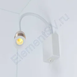 Светильник светодиодный прикроватный DH15 (220V, 5W, warm white, белый корпус)