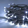 Гирлянда Нить 10м Белая 24В, 100 LED, Провод Серый Каучук 2,3мм, IP65. Фото 3.