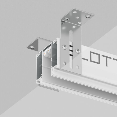 TR2014-WH Профиль-трек SLOTT for DENKIRS SMART, для натяжных потолков, 2 м, алюминий, белый. Фото 4