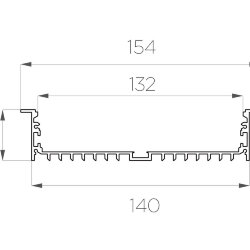 Профиль врезной алюминиевый LC-LPV-32154-2 Anod