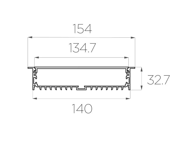 Профиль врезной алюминиевый LC-LPV-32154-2 Anod - фото 3